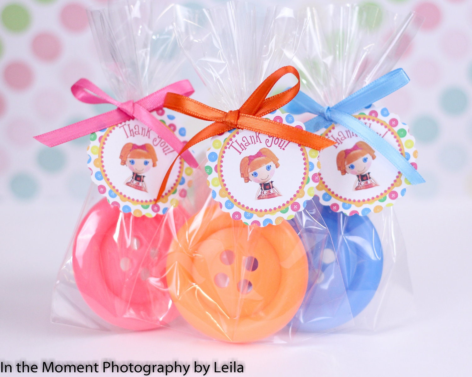 10 BUTTON SOAP FAVORS (with Tags & Ribbons) - Lalaloopsy Inspired Soap, Lalaloopsy Favors, Baby Shower, Birthday Party Lala Favor Il_570xn