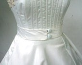 A Simply stunning 50s Wedding Dress in ivory duchess satin Custom