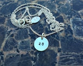 Custom Stamped Necklace Personalized Sterling Silver