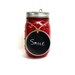 Red Recycled Mason Jar with Chalkboard Tag