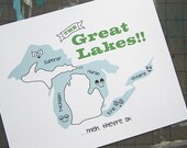 MI Great Lakes 8"x10" Print