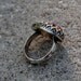 Size 5.5 - Cobalt Titanium Druzy Quartz Hand Forged Ring