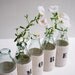 AMORE vase -  from 5 small recycled glass bottles and a grain sack cover