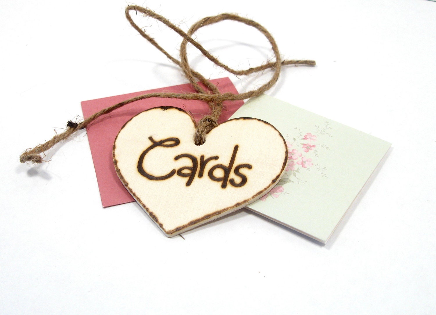 Rustic Wedding CARDS sign for your basket, table or bird cage.