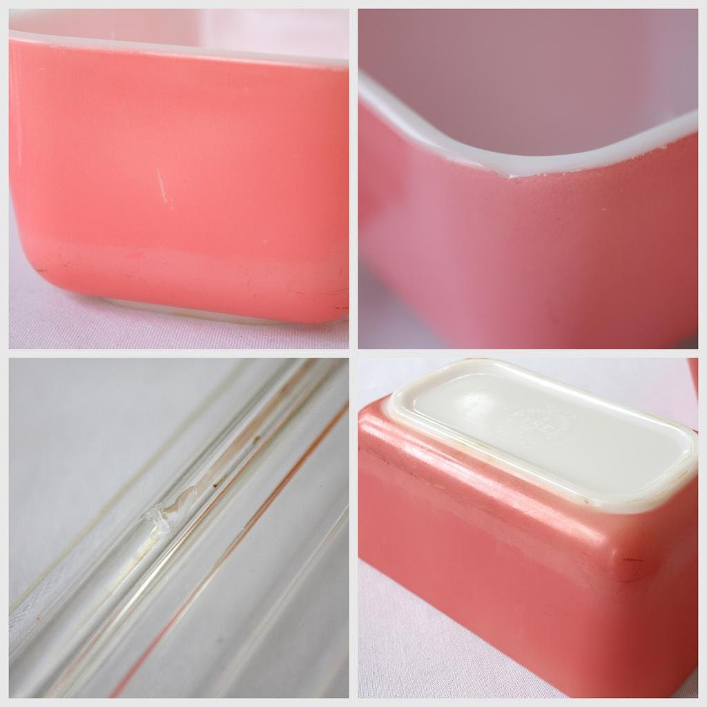 Vintage Pink Pyrex Refrigerator Set, Flamingo Pink, Pyrex Refrigerator Dish, Summertime, Summer Picnic, 8 Piece Set, 501 502 503