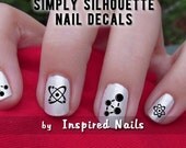 Mad Science Nail Decals Black and Clear Simply Silhouette by Inspired Nails