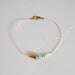Pink Bracelet with Seafoam and Grey Beading, The Capella