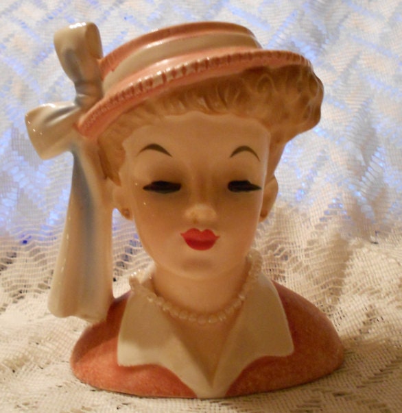 Vintage Lucille Ball Head Vase Napco 1958