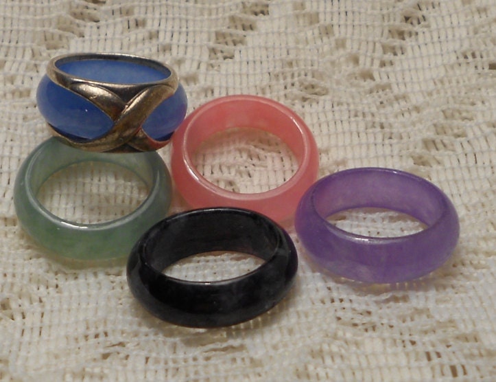 Vintage Sterling Silver Interchangeable Ring Set