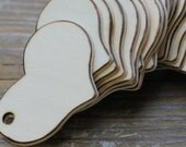 5 Rustic Wood Hearts, Heart Tags, Distressed Charms, Wedding Name Cards, For Rustic Wedding