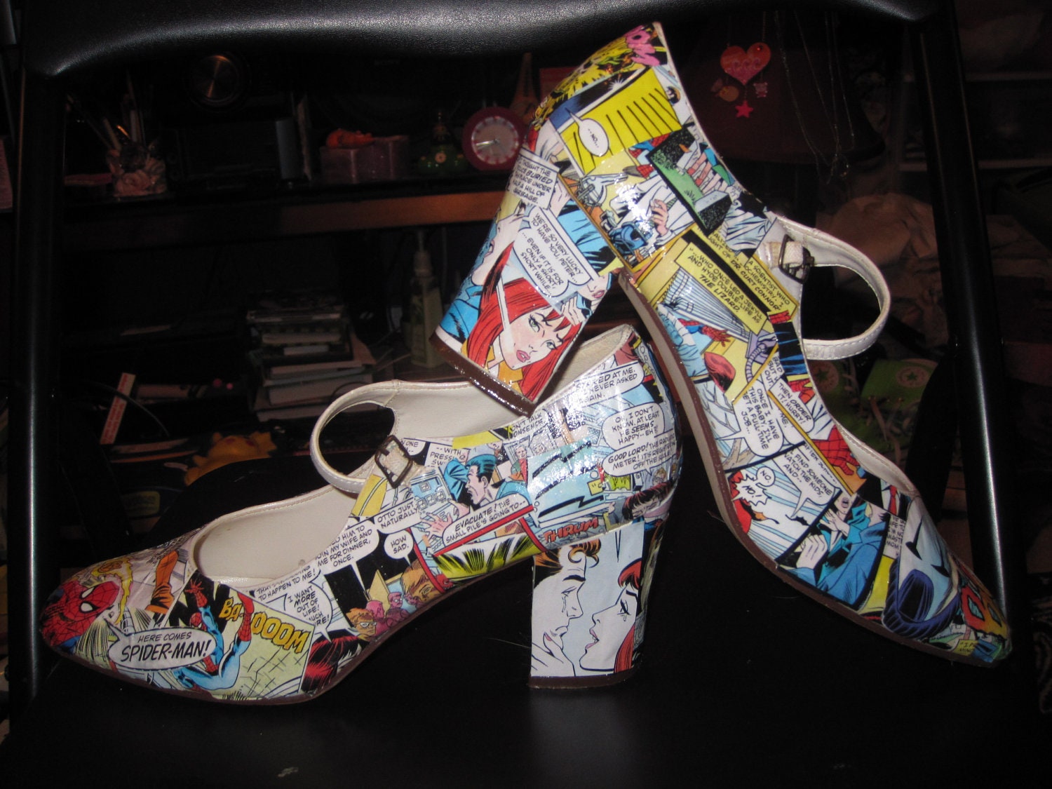 Spiderman Comic Book Mary Jane Shoes