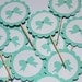 Tiffany Blue Cupcake Toppers- Bridal,Wedding Shower, Baby Shower