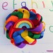 Rainbow Loopy Flower hair bow