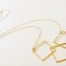 Geometric Gold Necklace, Square Necklace in Gold,