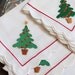 Cocktail Napkins Christmas Linen, New in Bag, Set of Six, Christmas Tree, Vintage Holiday Party