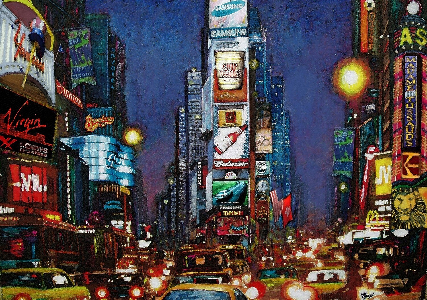 Items similar to Broadway New York City Framed Art Print On Canvas on Etsy