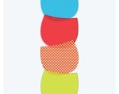 Cups in Color illustration Giclee art print (2 color sets available)