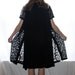Vintage 60s Lace Dress/ Black/ Large