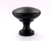 Matte Black Round Metal Furniture Knob Drawer Pull (many available)