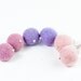 Pastel Colour Felt Earrings Set of 3 Post Stud Small Short Summer Earrings