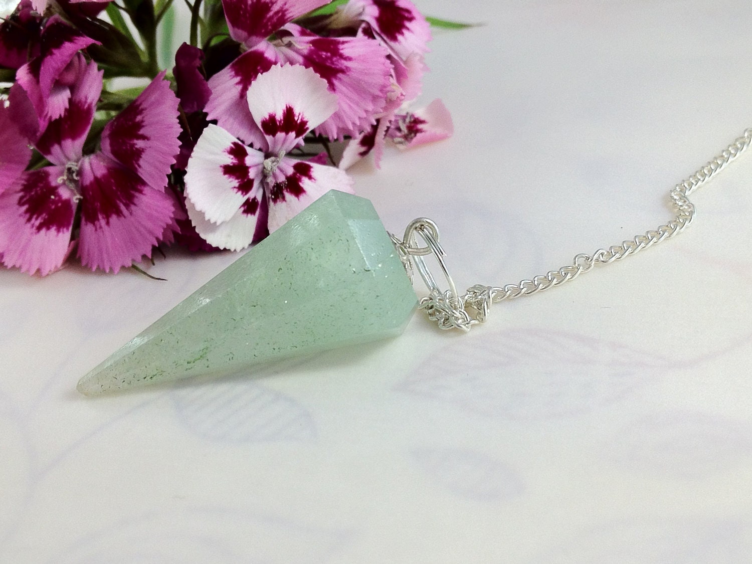 Aventurine Faceted Mount Pendulum