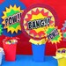 SUPER HERO Party Circles -Superheroes party for Batman, Spiderman - Superman Super Woman- Wonder Woman- Krown Kreations