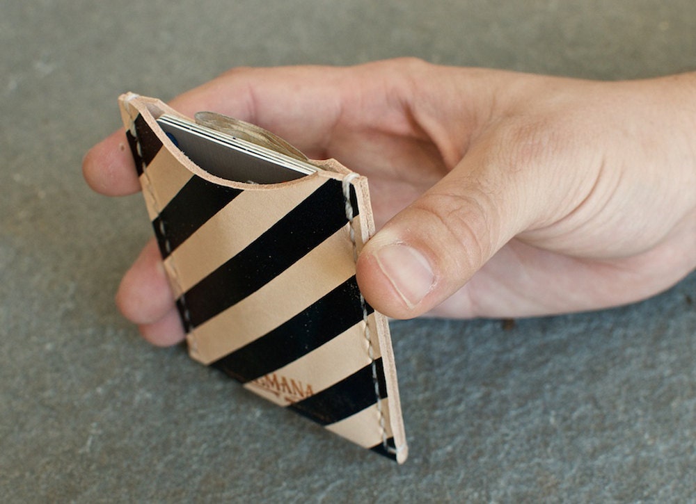 Leather Card Case / Wallet - Pearl White