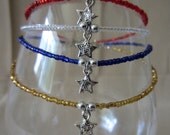 Double Star Beaded Anklet