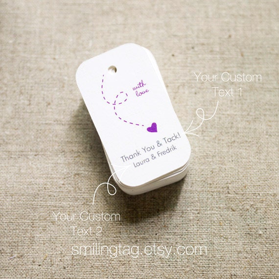 Falling in Love Personalized Gift Tags - Wedding Favor Tags - Thank you tags - Hang tags - Wedding Gift Tags - Set of 40 (Item code: J280)