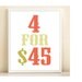 4 For 45