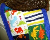 Burp Cloth  Dinosaur Patchwork