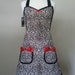 Bettie Page Leopard print apron with Lace Limited Edition