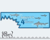 Shark Attack water bottle label, Add-on for other shark items