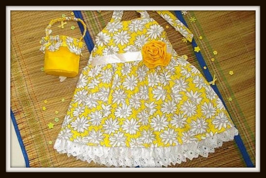Girls Sewing Pattern Dress , Easy Girl's Sun Dress (pdf pattern), 2 to 10 years