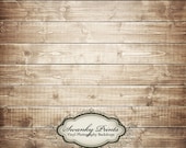 5ft x 5ft Vinyl Photography Backdrop - Brown Washed Wood / Custom Photo Prop