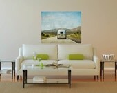 Road Trip, Airstream, On the Road 20 x 30 Canvas- Ready to Ship