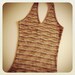 Todd Oldham Metallic Halter Top