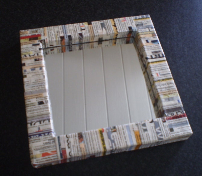 Mirror Magazine Paper Framed Wall Mirror
