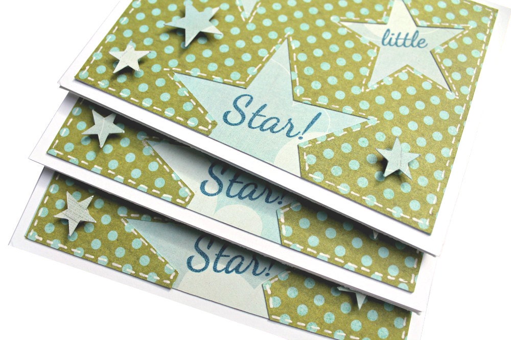 Bright Little Star Card in Green