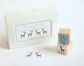 Rubber Stamps "Rudy, the red Nose Reindeer" (Set of 2)