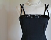 Vintage Black Dress- sequin black dress small // "That Dress" from Lesley's Girls Vintage