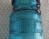 Vintage Turquoise Blue "AVON" Jar
