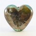 Handmade Lampwork Heart Focal Bead, Green, Bronze, Metallic - SRA, LE Team, DUST Team