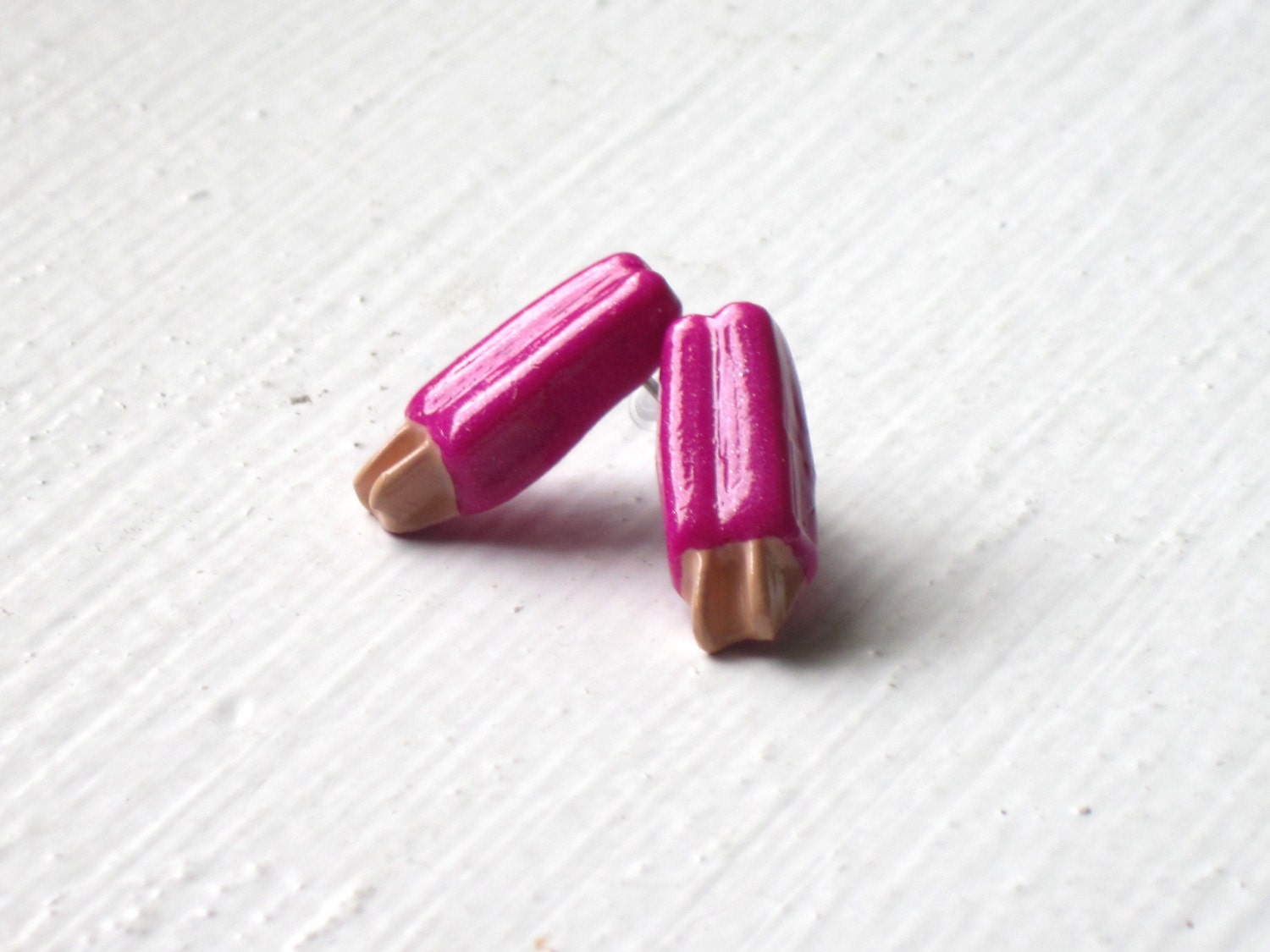 Purple Popsicle Studs : Cute Mini Food Earrings
