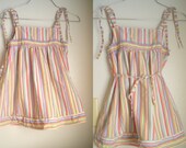 Toddler's Striped Sundress: Girl's Multi Color Jumper Dress/ Child's Summer Dress