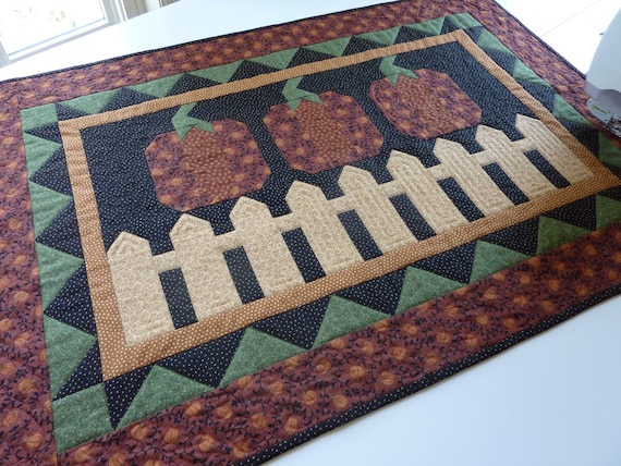 Fall  Table runners Quilted table  Runner quilted Pumpkins etsy