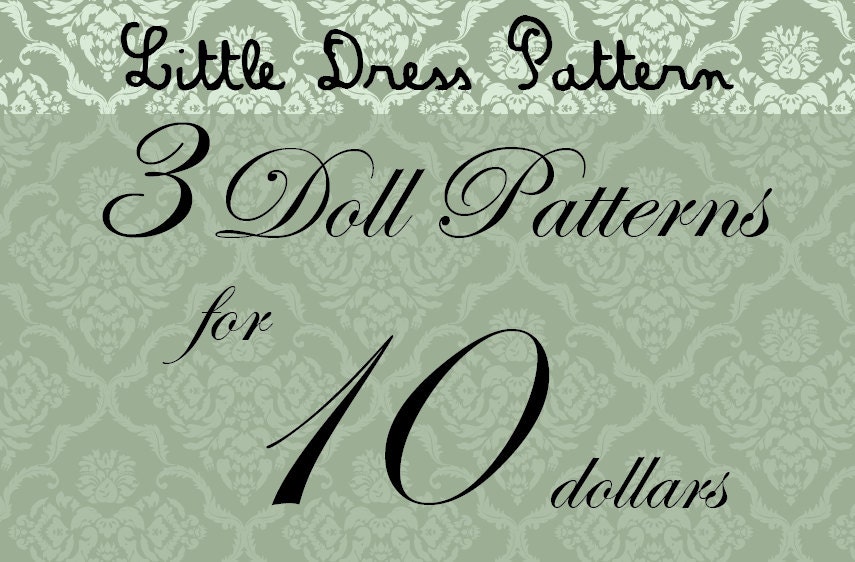 Great Deal - Buy 3 PDF Doll Pattens for 10 Dollars
