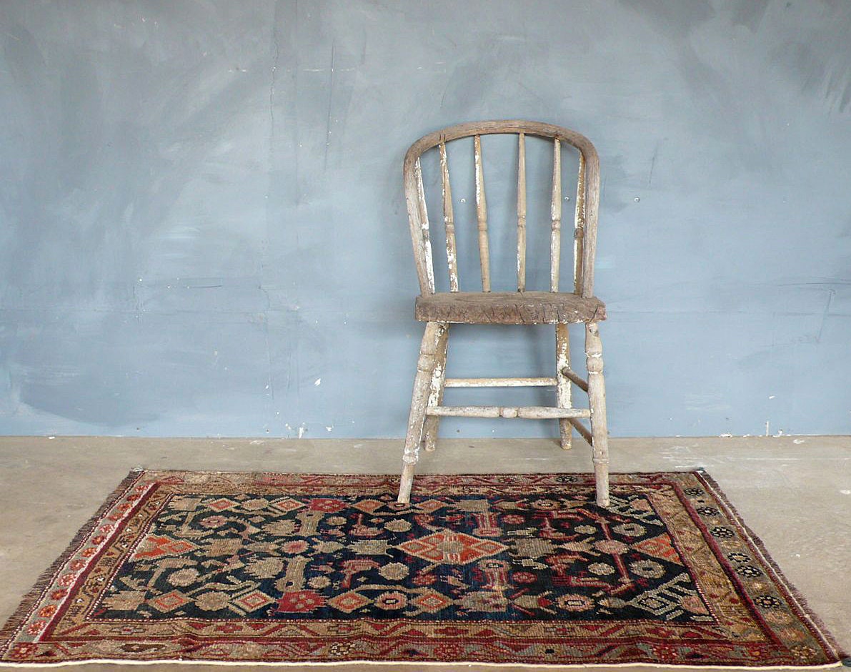 c1900 Antique Animal Subject Persian Kurdish Tribal Rug