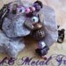 Vintage-Inspired Antiqued Bronze & Baby Pink Beaded Wingnut Angel Necklace
