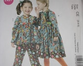 Girls Top and Dress Pattern, McCalls 6429 - Sizes 3, 4, 5